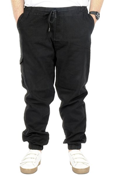 ModeXL بنطال ركض كارجو جبردين - مود XL، مقاس كبير، أسود 21927 طبيعي