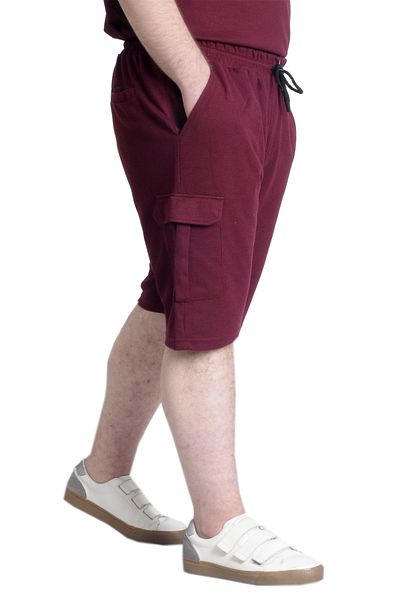 ModeXL Mode Xl Μεγάλο μέγεθος Ανδρικό σορτς Cargo Pocket Waffle 23500 Claret Red
