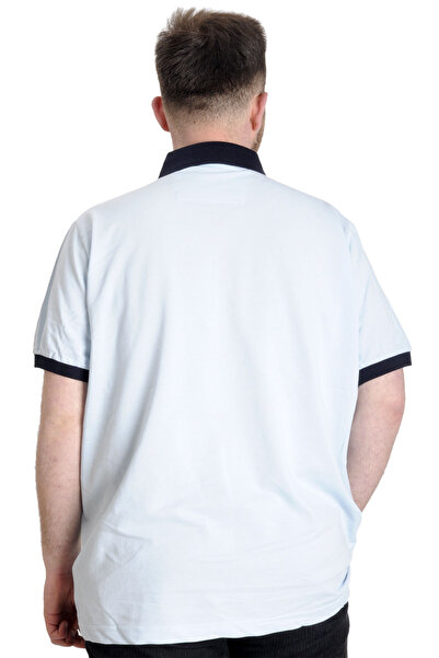 ModeXL Ανδρικό μπλουζάκι πόλο Mode Xl Large Size Dnm 23343 Μπλε