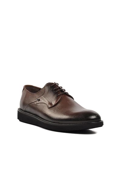 AYAKMOD Ανδρικά παπούτσια casual από γνήσιο δέρμα M413 καφέ