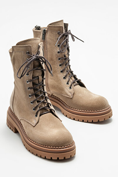 Elle Shoes Vizon Kadın Günlük Düz Bot