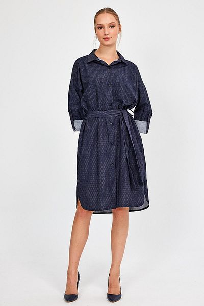 ALEXANDERGARDI ALEXANDERGARDY ADJUSTABLE SLEEVES BIRTED SHIRT DRESS (B23-1403 00)