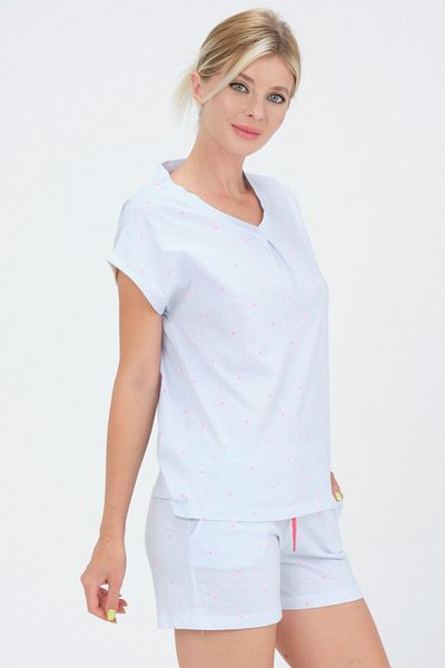Rich Set de lenjerie de dormit pentru femei cu imprimeu - Cămașă de noapte și pantaloni de trening 100% bumbac