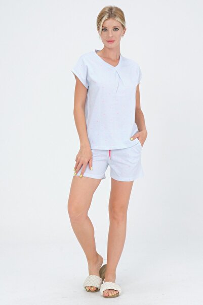 Rich Set de lenjerie de dormit pentru femei cu imprimeu - Cămașă de noapte și pantaloni de trening 100% bumbac