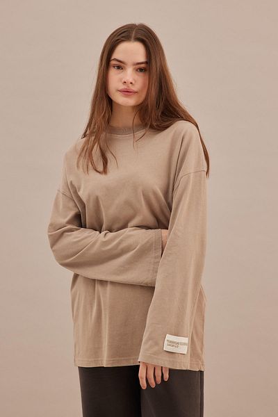 Manuka Oversize-Sweatshirt mit verblasstem Effekt, Stone