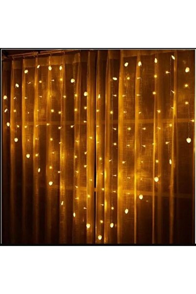 gaman Çardak Şemsiye Şezlong Aydınlatma Perde Kalp Led 2 Metre X 1,5 Metre Gü...