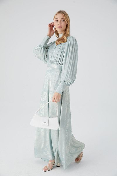 Manuka Glitzerndes Abendkleid Grün