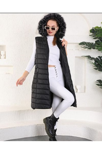 Moda Pakko Jachetă lungă neagră de damă