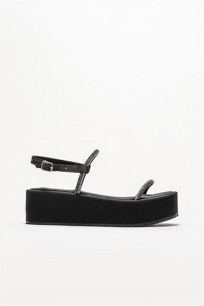 Elle Shoes Black Women's Heeled Sandals