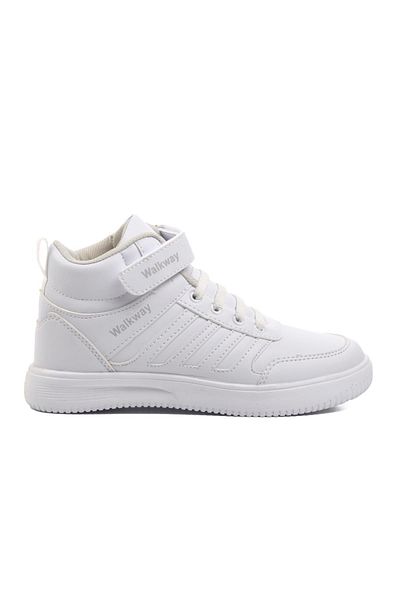 WALKWAY Mely Hi-f, alb-alb, pantofi cu velcro pentru copii