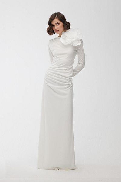 Manuka Hailey Draped Dress Ecru