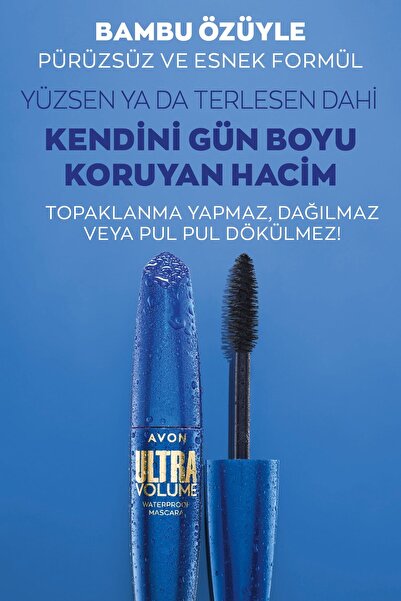 AVON Ultra Volume Suya Dayanıklı Maskara Blackest Black