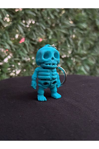 3dbaydesign MOVABLE MINI SKELETON KEYCHAIN (blue)