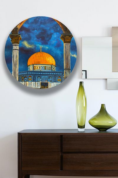 Nod Model de poster de pictură religioasă Mescid-i Aqsa, sufragerie, hol, decorare perete de birou
