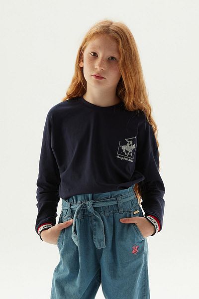 Beverly Hills Polo Club BG Store Girl's Navy Blue Trousers 23FW0BHG218