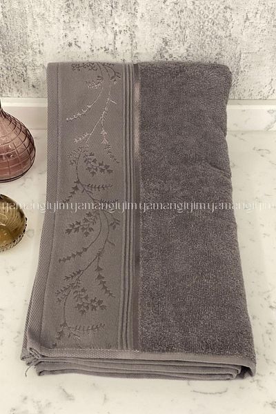 Özdilek Ditsy Hand-Face Towel 6 Pieces-Anthracite-Pink-Plum