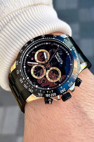 Ferrucci Function 3 Atm Waterproof Steel Cord Men's Wristwatch