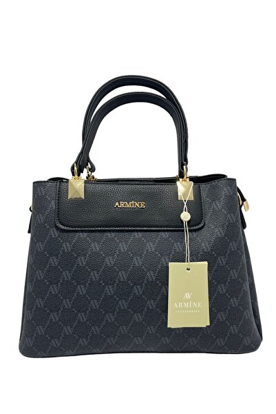 Armine Noktalı El Çantası, Omuz Çantası siyah noktalı Baskılı 206