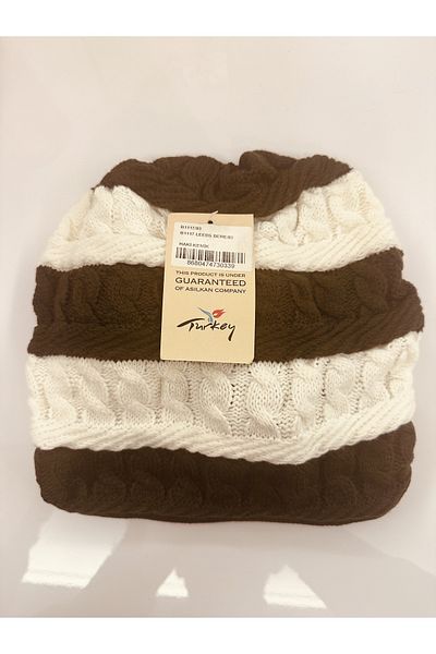 Groppa Women's Patterned Winter Knitwear Pompom Beret