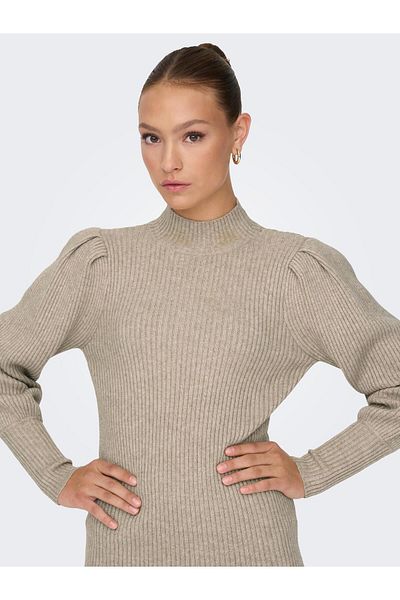 ONLY ONLKATIA L/S DRESS KNT NOOS Slim Ribbed Half Fisherman Knit Dress