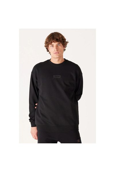 WRANGLER Crew Neck Relaxed Cut Black Men's 100% Cotton Sweatshirt W648ILXV6