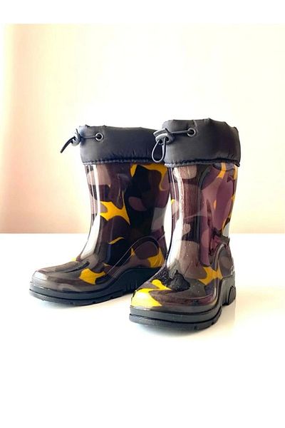 ARISAN Παιδικές μάλλινες Miflon Pink Camouflage Αδιάβροχες μπότες βροχής