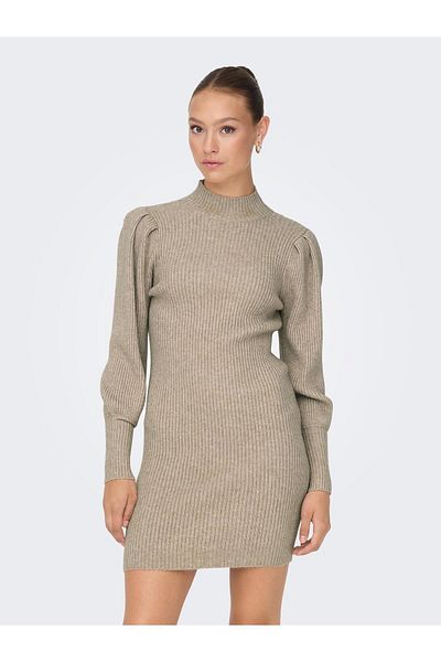 ONLY ONLKATIA L/S DRESS KNT NOOS Slim Ribbed Half Fisherman Knit Dress