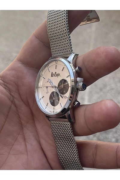 Lee Cooper Mesh Steel Cord White Dial Men's Wrist Watch Lcr.lmg.06884.330