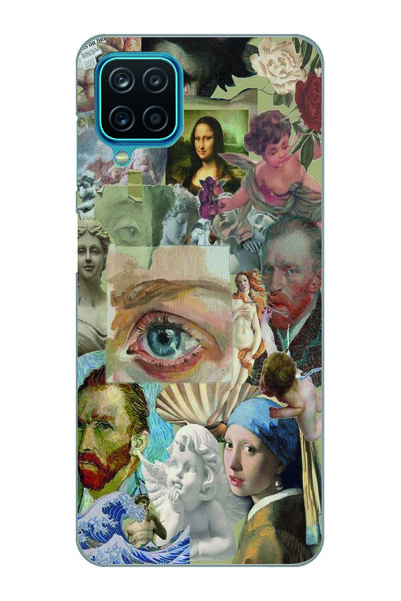 Magic Ring حافظة هاتف شفافة بنمط مجمعة فنية متوافقة مع هاتف Samsung Galaxy A1...