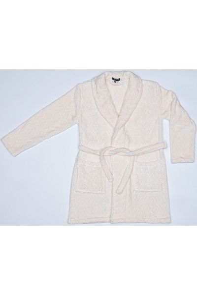 MEYHOME Wellsoft Şalyaka Peignoir (μοτίβο ζικ-ζαγκ) Κρέμα