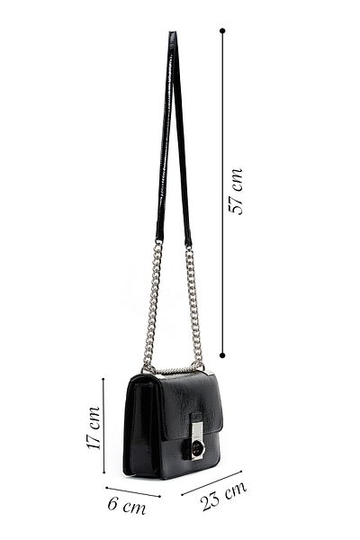 Derimod Women's Patent Leather Crossbody Bag