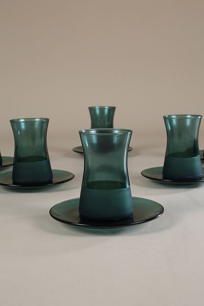 Rakle Matte 12 Piece Tea Set Green 170 cc