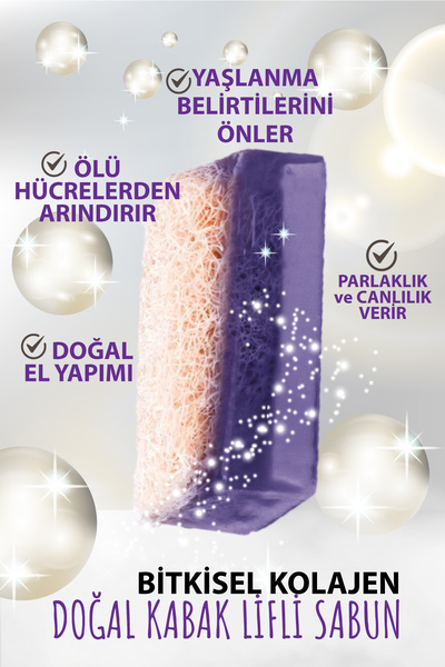 Ma'Vessa 100% Natural Pumpkin Fiber Herbal Collagen Soap 120 gr