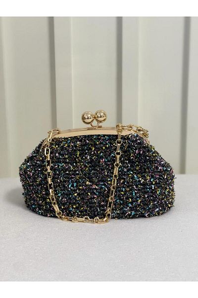 Relich Love Story Handcrafted Glitter Evening Bag