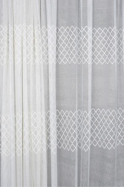 AKÇA TEKSTİL OTTOMAN BELLY MODEL CREAM COLOR SINGLE WING Ready planted Pleated Background Curtain 300*260 cm