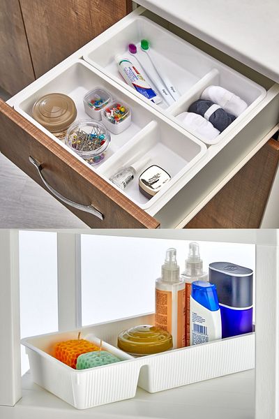 WAPPA Multi-Purpose 2 Compartment Organizer Drawer Organizer