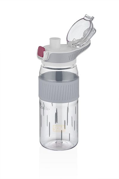 Vagonlife 550ml Comfortable Drinking Patterned Silicone Body Polycarbonate Flask with Lockable Lid
