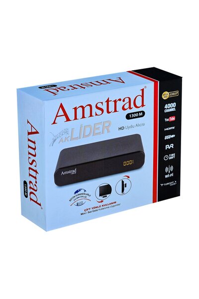 Amstrad 13O0M Hem Mini Hem Set Üstü Full HD Uydu Alıcısı