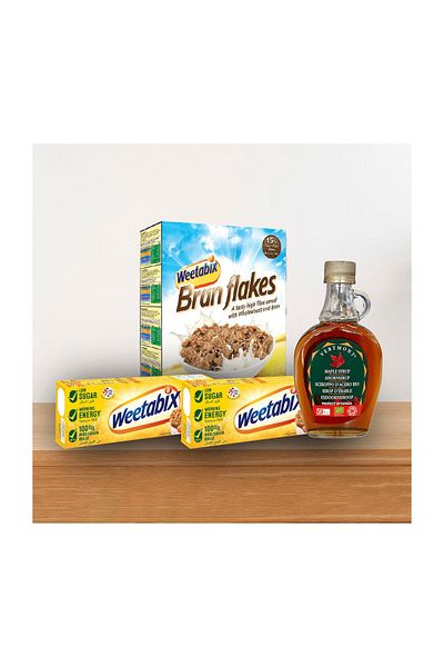 Weetabix Weertmont Maple Syrup - Full Grain Bar, 2 Pieces + 1 Piece with Bran
