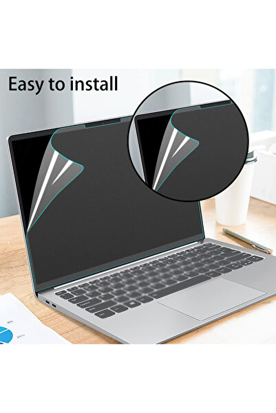 NovStrap Apple Macbook Pro M3 14 inç A2992 A2918 ile Uyumlu Ekran Koruyucu Parlak Nano Film