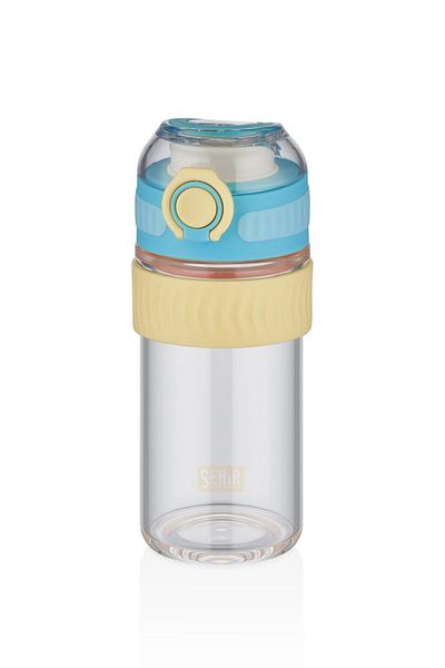 Vagonlife 400ml Comfortable Silicone Body - Blue Glass Flask with Lockable Lid