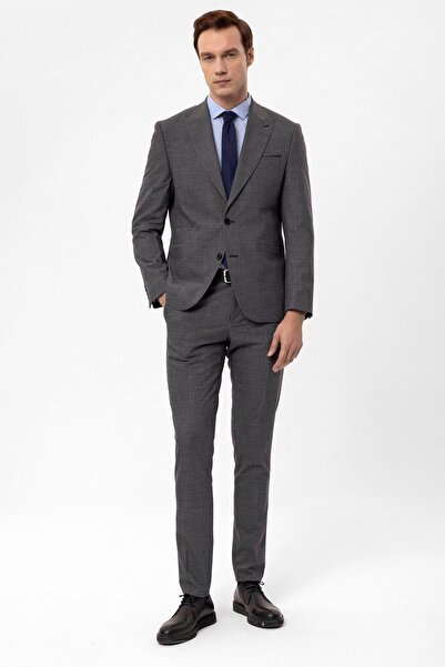 SÜVARİ Slimfit Armürlü Takım Elbise
