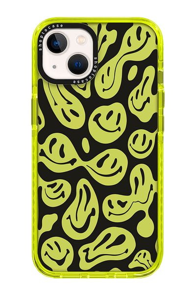 shoptocase حافظة هاتف بتصميم Yellow Impact Smiley Faces متوافقة مع iPhone 15/14/13