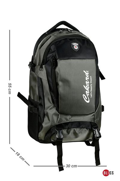 Bliss Unisex Multifunctional 40 Liter Water Resistant Outdoor Mountaineer Travel Gray Backpack
