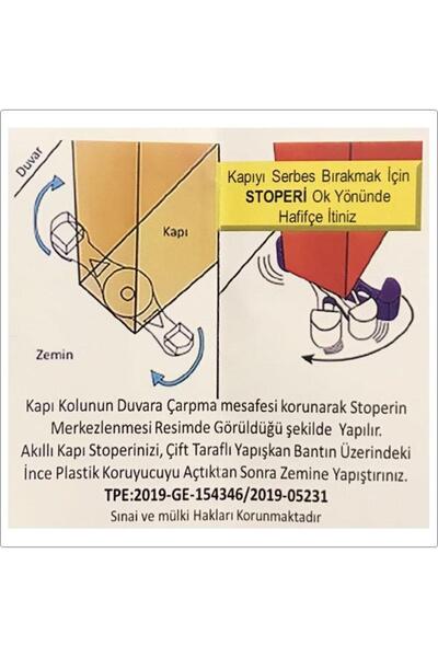 EYM 6 Adet Akıllı Kapı Stoperi Tamponu Kapı Durdurucu Yapışkanlı