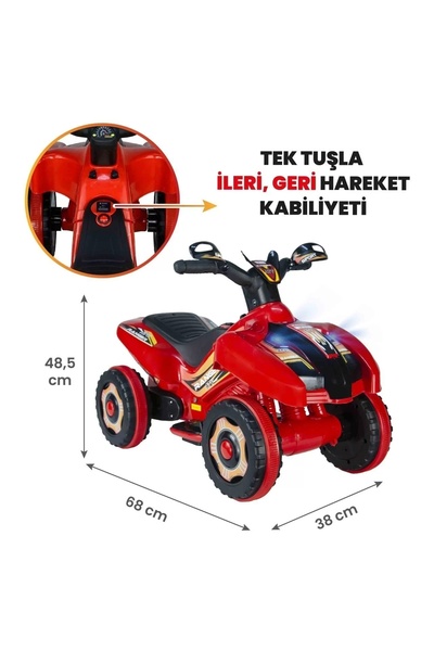 UJ Toys Kumandalı Akülü Araba 6 Volt 2-4 Yaş