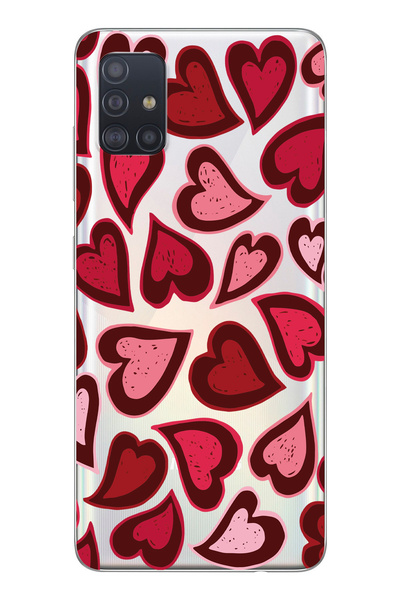 Magic Ring Heart Patterned Transparent Phone Case Compatible with Samsung Gal...