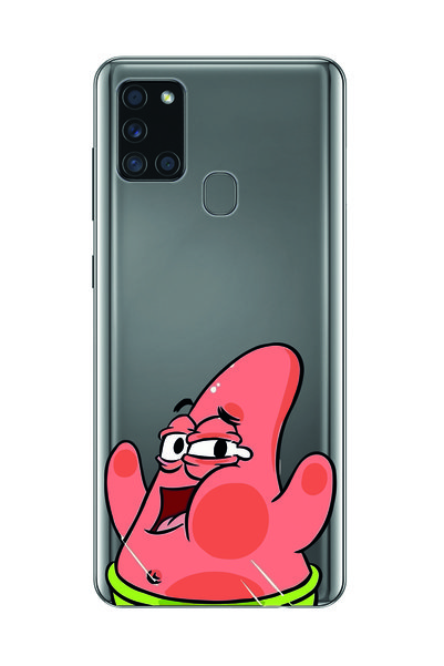 Magic Ring حافظة هاتف شفافة متوافقة مع هاتف Samsung Galaxy A21S بنمط Patrick ...