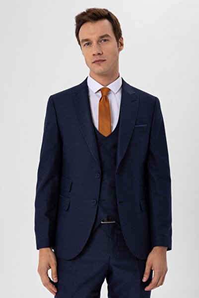 SÜVARİ Slimfit Dobby Vest Suit