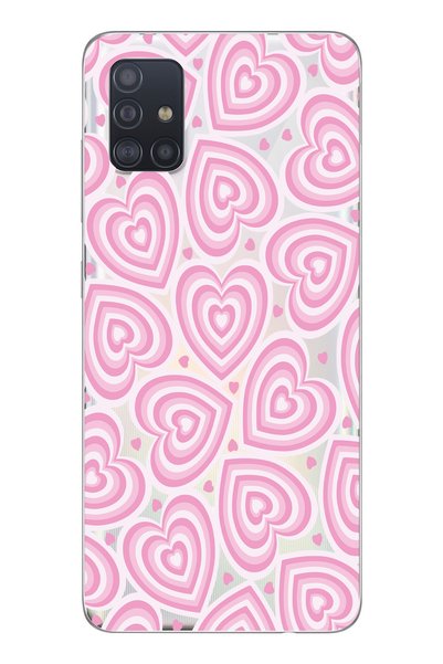 Magic Ring Heart Patterned Transparent Phone Case Compatible with Samsung Gal...